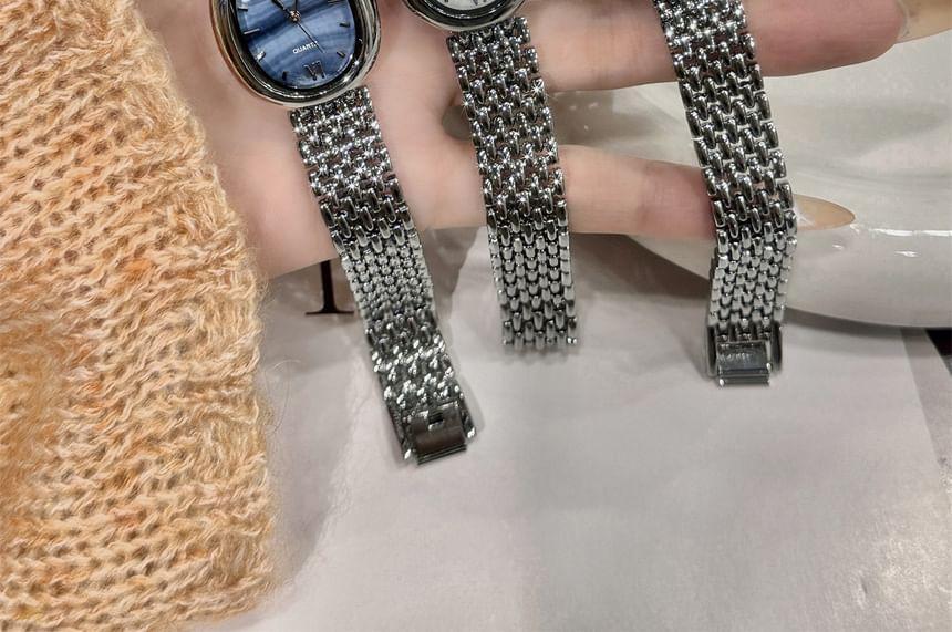 Oval Stainless Steel Bracelet Watch Product Image