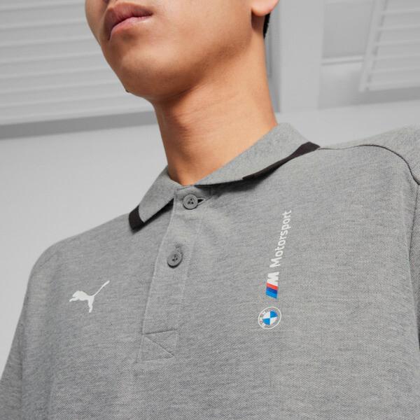 PUMA BMW M Motorsport Men's Motorsports Polo Shirt in Medium Grey Heather Product Image