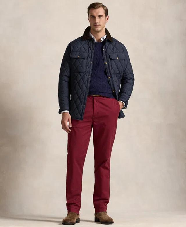 Men's Big & Tall Stretch Straight Fit Chino In Red Product Image