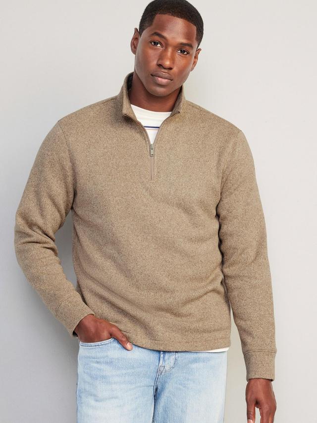 Sweater-Knit 1/4-Zip Pullover for Men Product Image