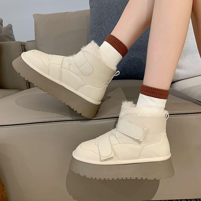 Platform Fleece Lined Short Boots Product Image