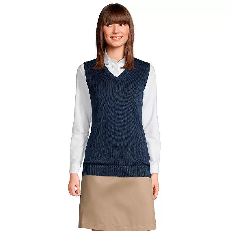 Lands End School Uniform Womens Cotton Modal Sweater Vest Product Image