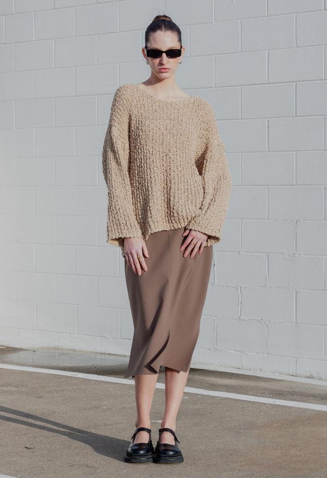 Tailored Skirt in Mocha Product Image