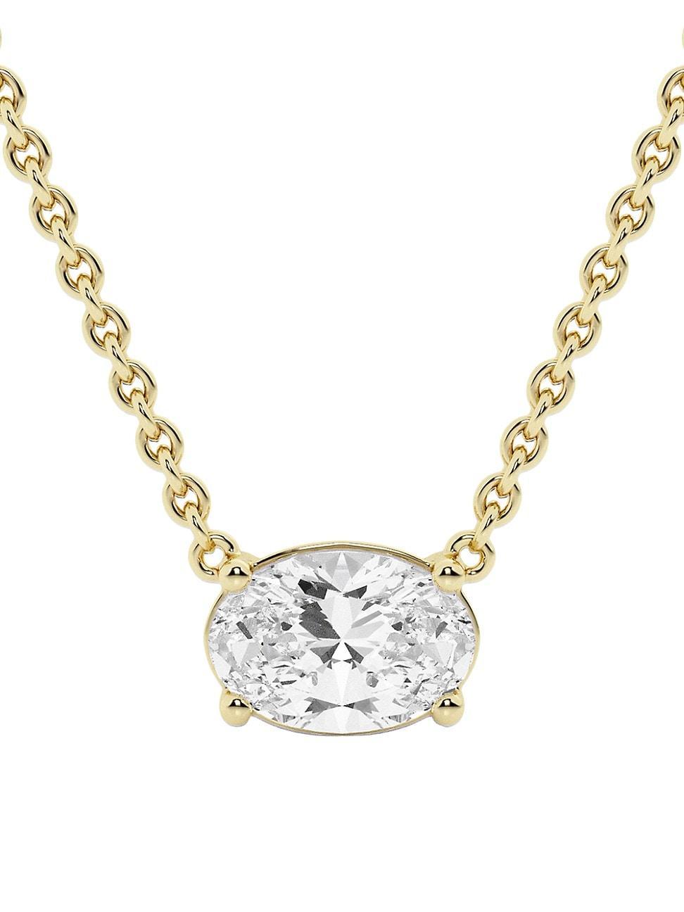 Womens Ethereal 14K Yellow Gold & 1.00 TCW Lab-Grown Diamond Pendant Necklace Product Image