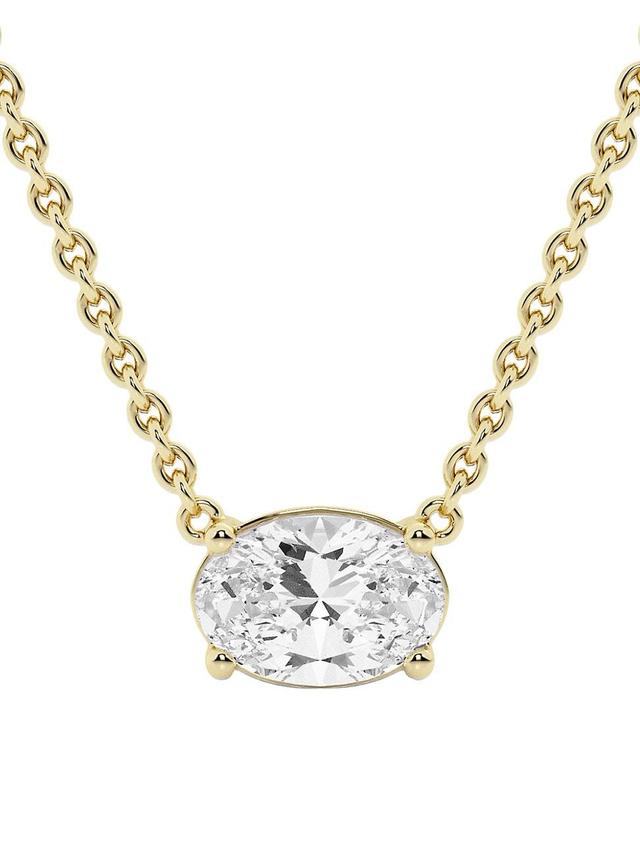 Womens Ethereal 14K Yellow Gold & 1.00 TCW Lab-Grown Diamond Pendant Necklace Product Image