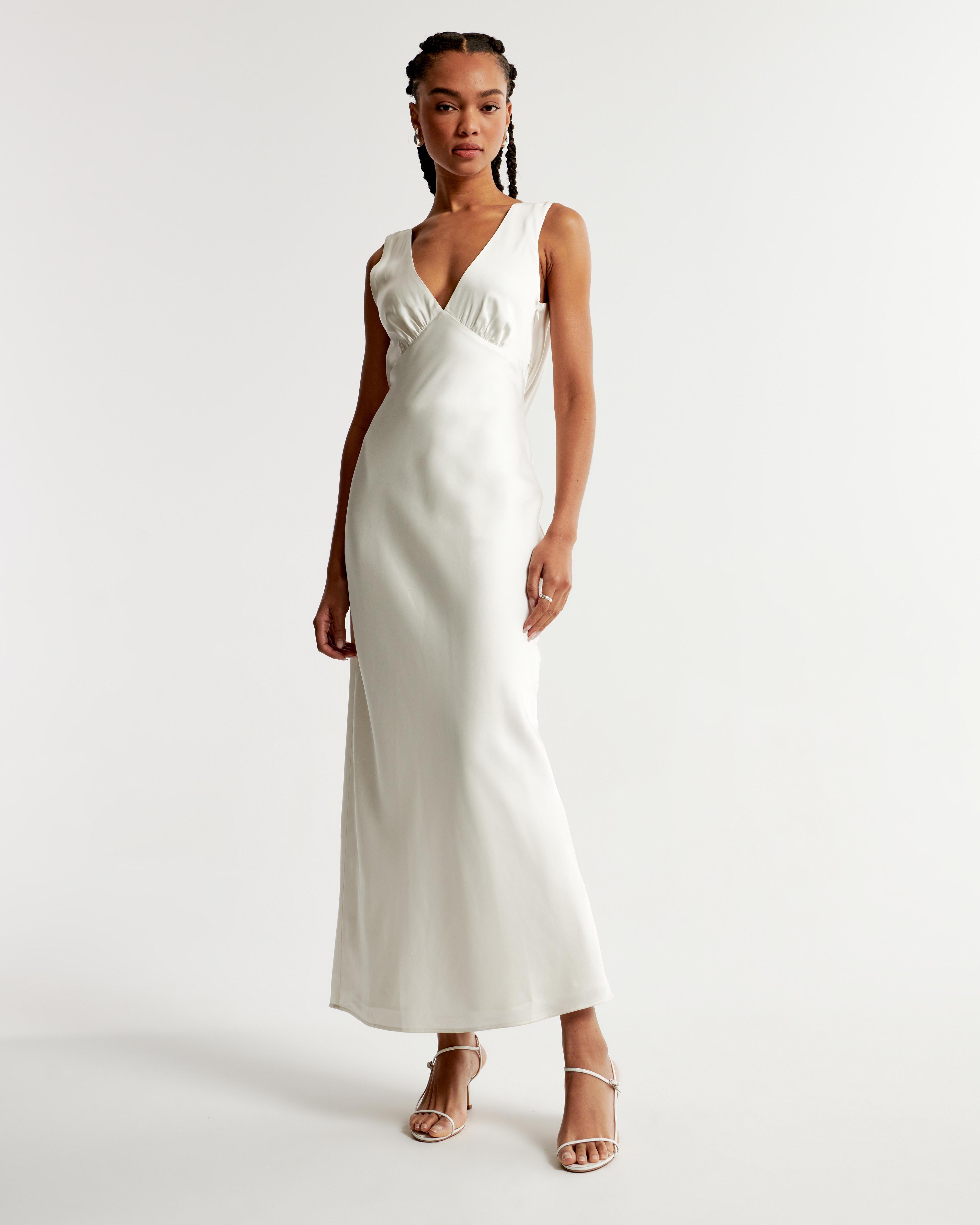 Plunge Cowl Back Maxi Dress Product Image