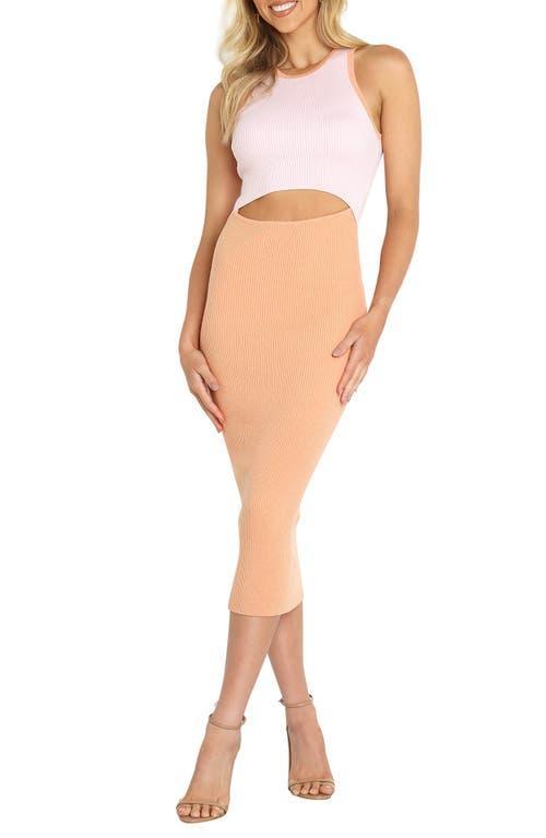 Petal & Pup Sofi Cutout Sleeveless Rib Midi Dress Product Image