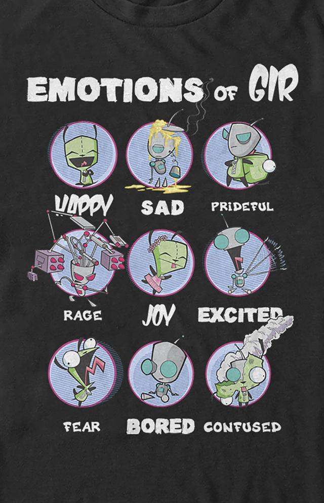 Men's Invader Zim Emotions Of Gir T-Shirt Product Image