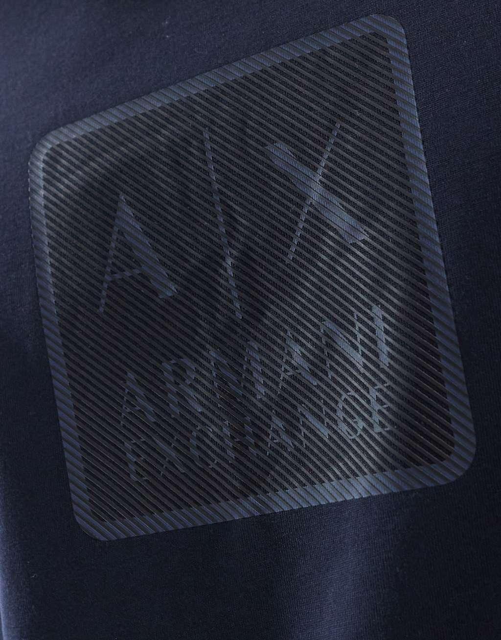 Armani Exchange t-shirt with square logo in navy Product Image