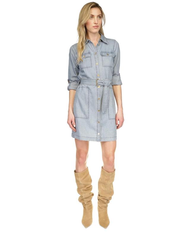 Womens Chambray Utility Dress Product Image