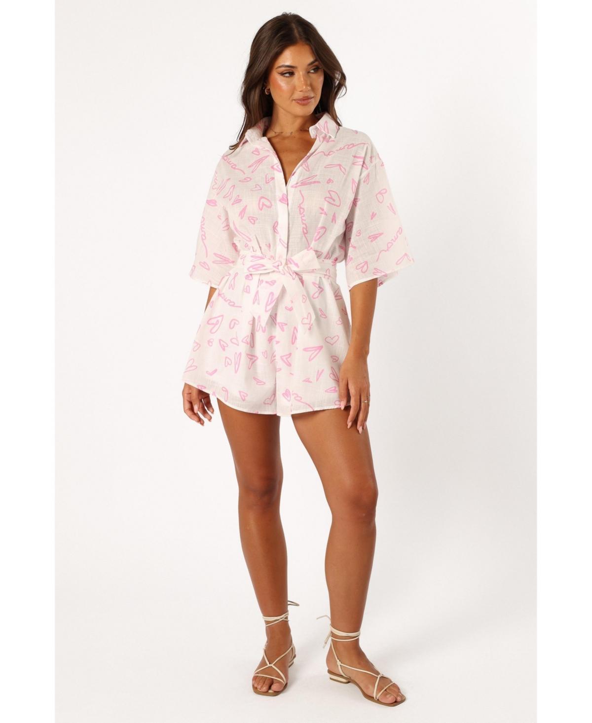 Petal and Pup Womens Kellie Romper - White Product Image