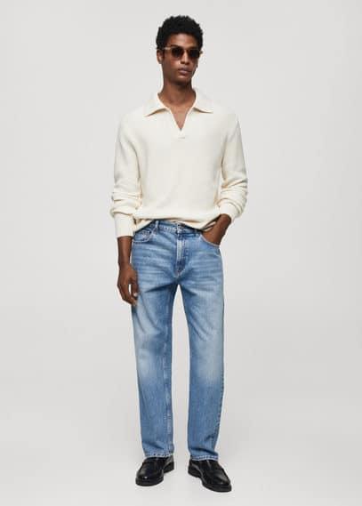 MANGO MAN - Relaxed fit medium wash jeans medium blueMen Product Image