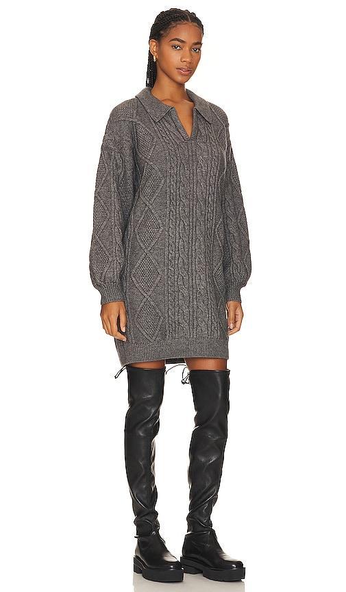 Steve Madden Debbie Sweater Dress in Grey. Size L, M. Product Image