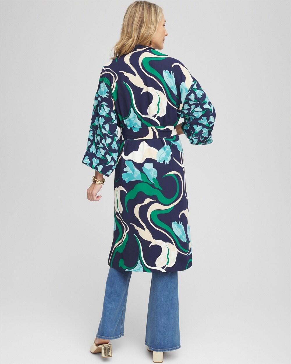 Long Wildflower Open-Front Kimono Product Image