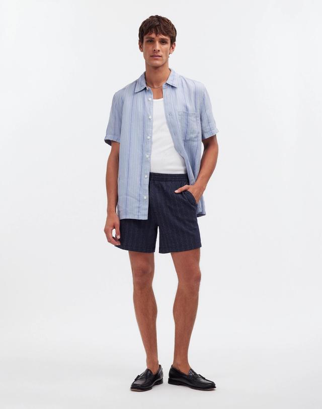 Relaxed Knit Shorts in Stripe Product Image