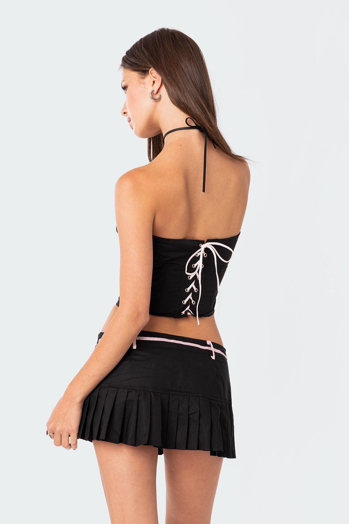 Karmen Gathered Lace Up Corset Product Image