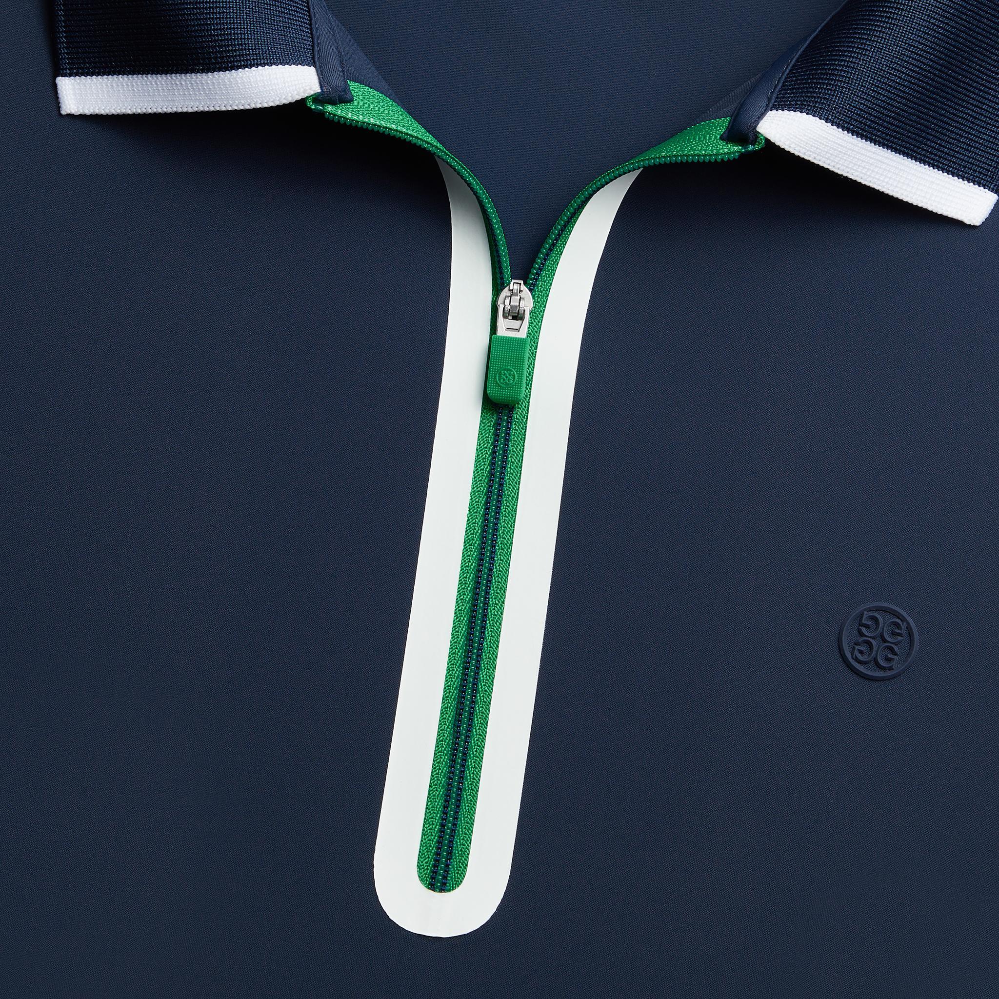 LIGHTWEIGHT WARP KNIT QUARTER ZIP LONG SLEEVE POLO Product Image