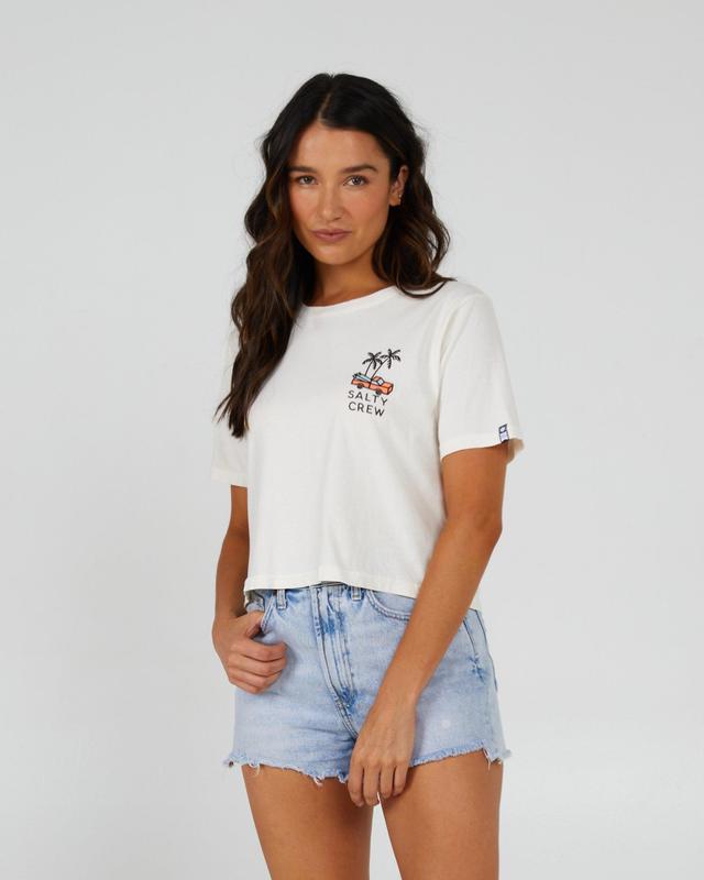 Lookout Crop Tee - Off White Product Image