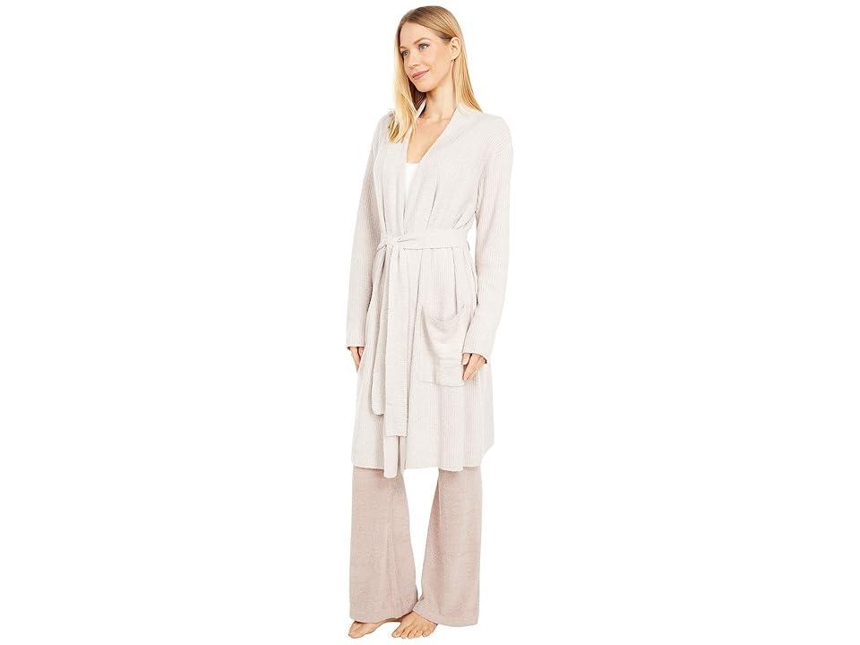 Barefoot Dreams Cozychic Lite Ribbed Robe (Faded Rose/Pearl) Women's Robe Product Image