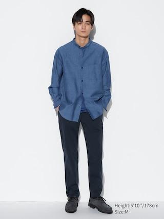 Mens Ultra Stretch Dry-Ex Tapered Pants (Tall) with Moisture-Wicking Navy XL UNIQLO US Product Image