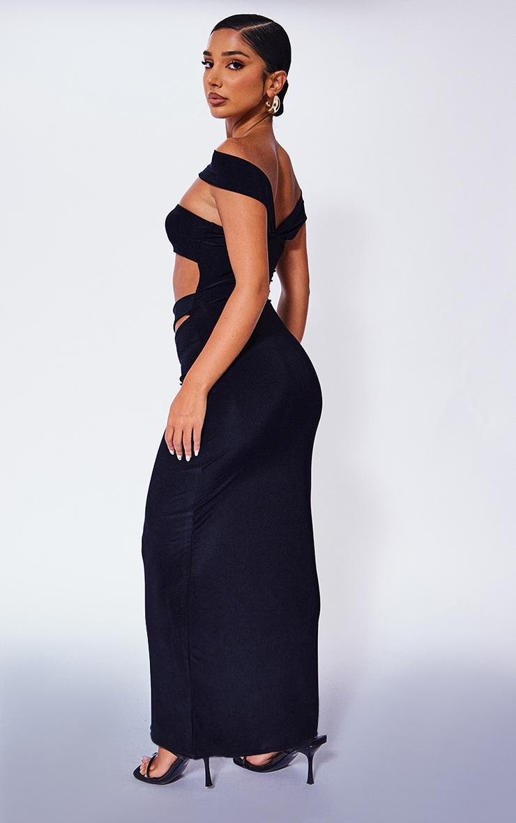 Petite Black Cut-out Bandeau Maxi Dress Product Image