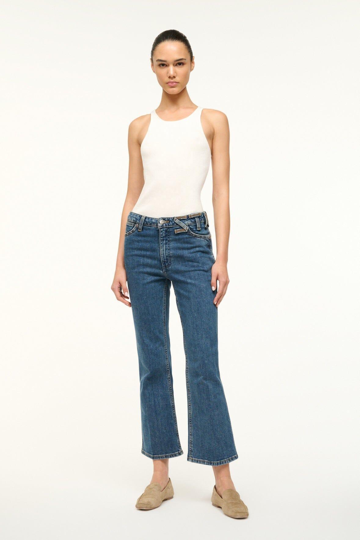 STAUD + WRANGLER THE CROPPED BOOT JEAN | INDIGO WASH product image