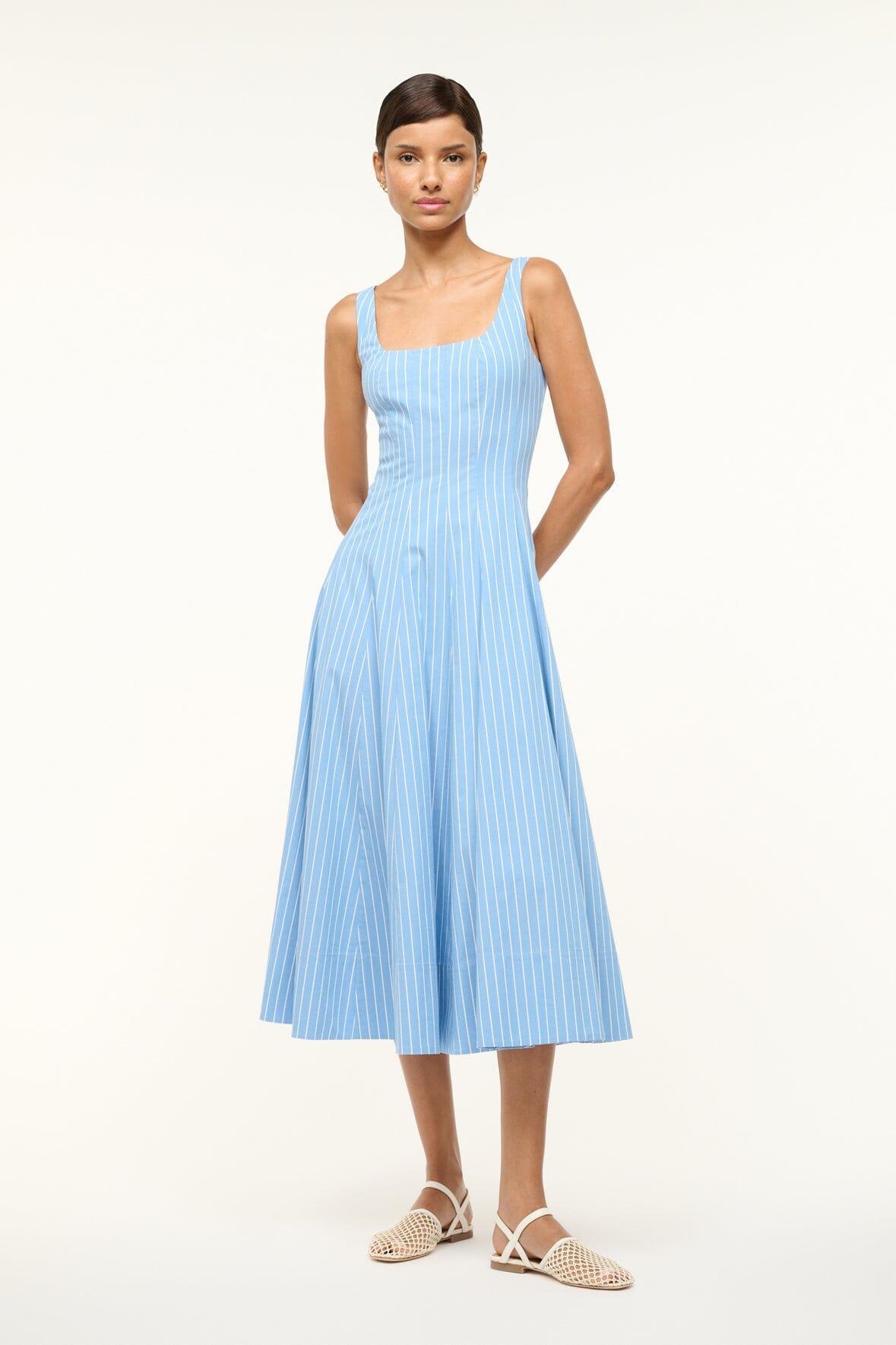 WELLS DRESS | AZURE PINSTRIPE Product Image