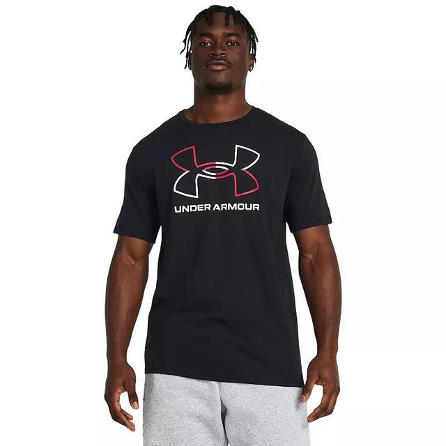 Mens Under Armour Foundation Short Sleeve Tee Black Navy Product Image