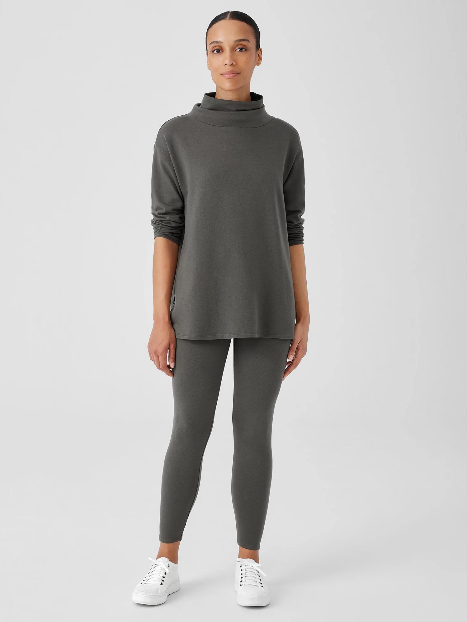 EILEEN FISHER Cozy Brushed Terry Hug High-Waisted Leggingsfemale product image