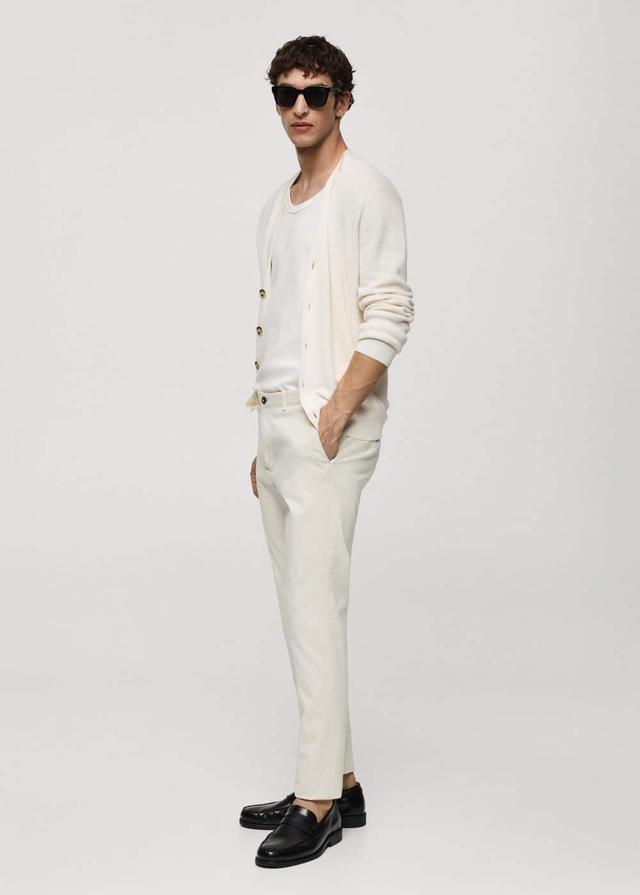 MANGO MAN - Slim fit serge chino trousers light/pastel greyMen Product Image