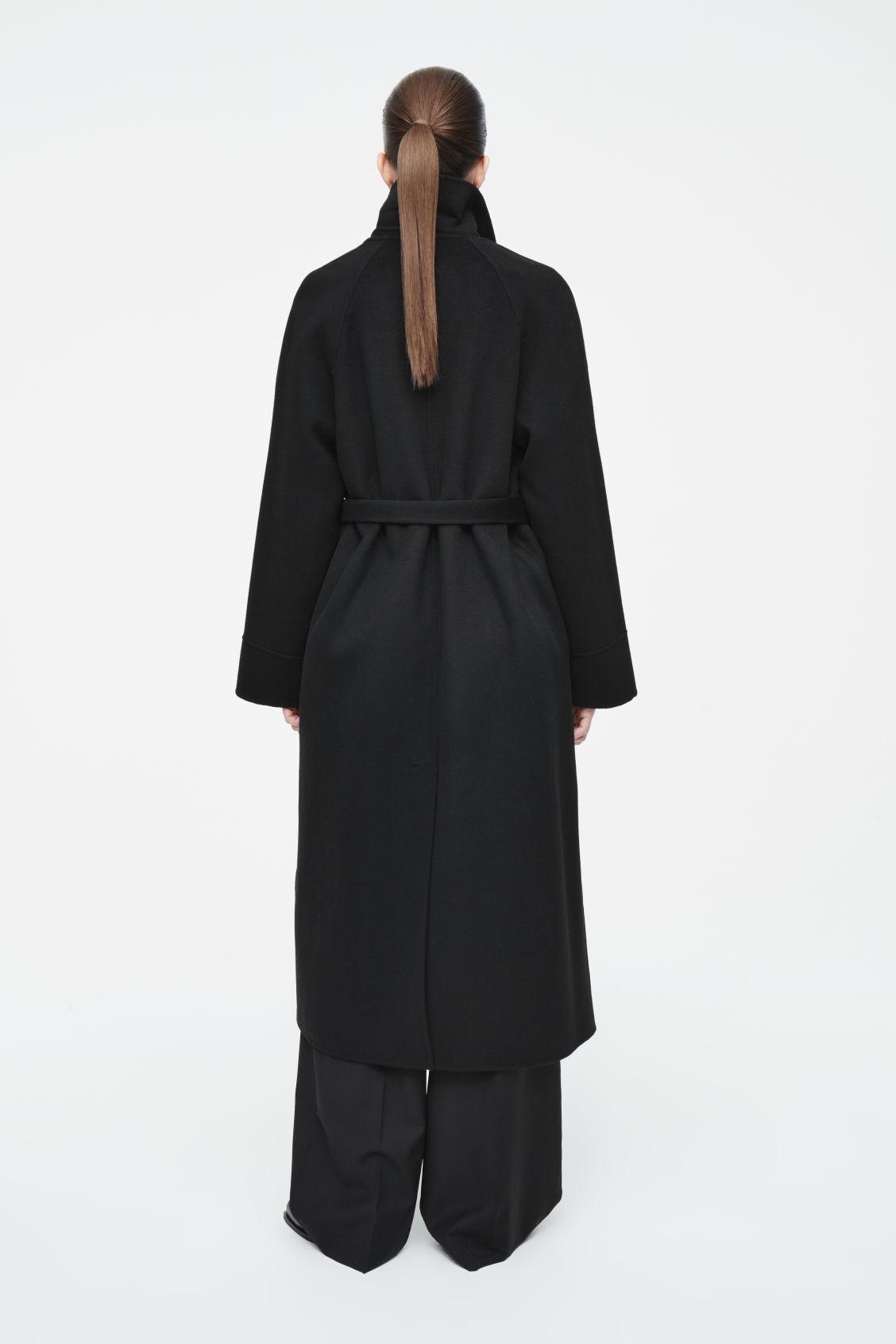 BELTED DOUBLE-FACED WOOL COAT Product Image