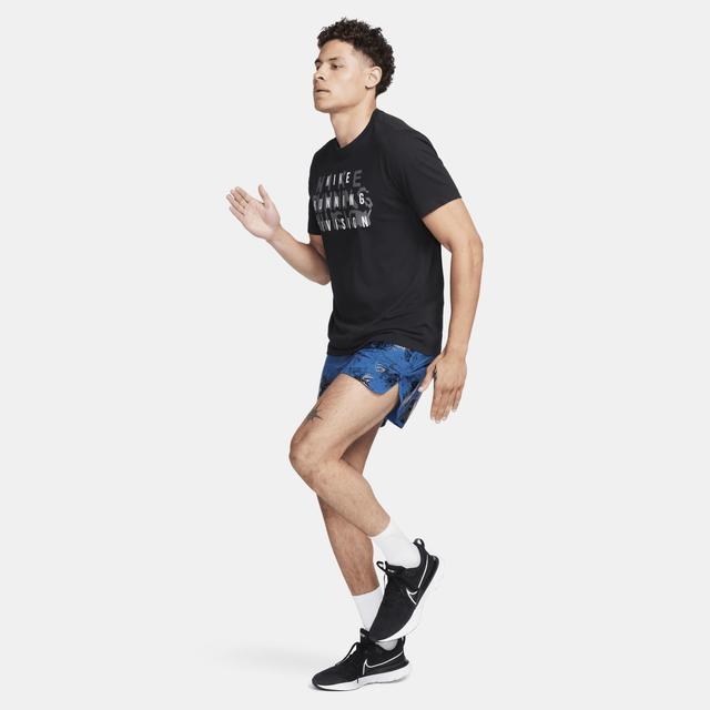 Nike Mens Nike DFADV 4BF Run Shorts - Mens Black/Silver Product Image