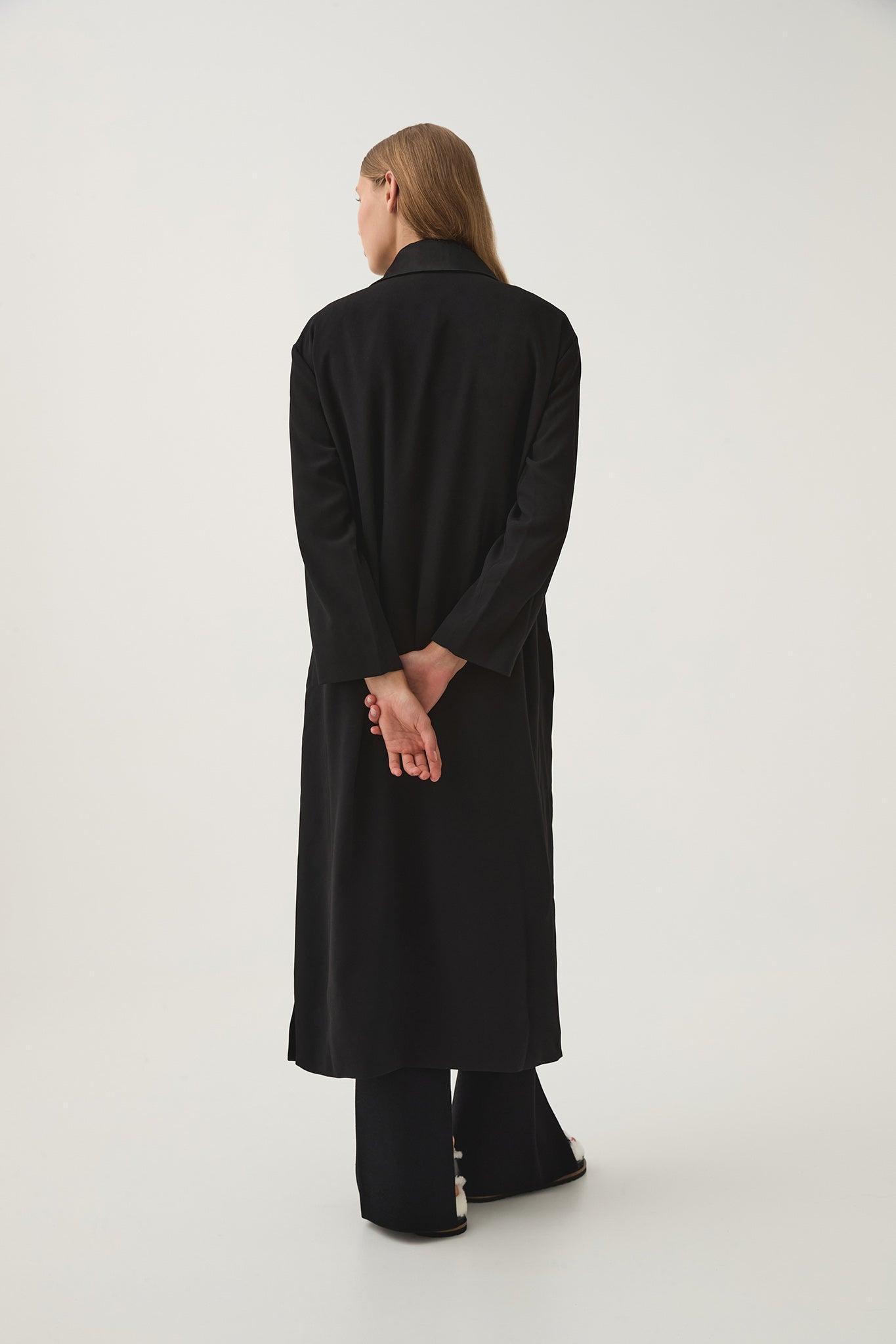 Kara Long Line Crepe Coat Product Image