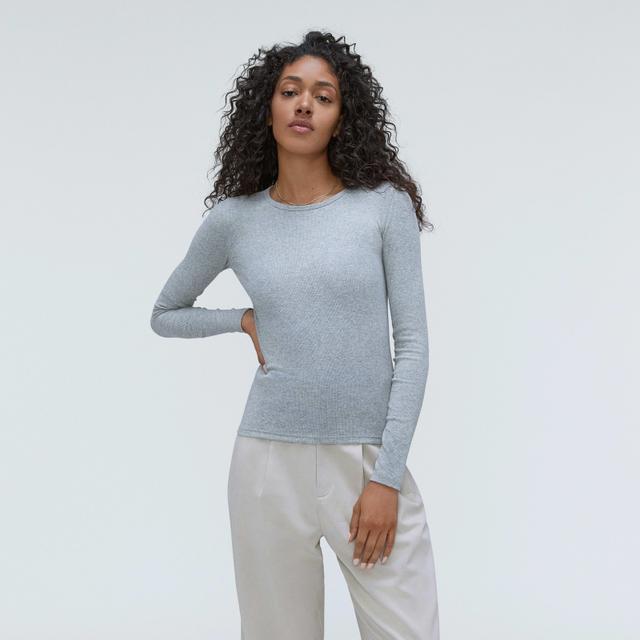 Womens Pima Micro-Rib Long-Sleeve Crew Sweater by Everlane Product Image