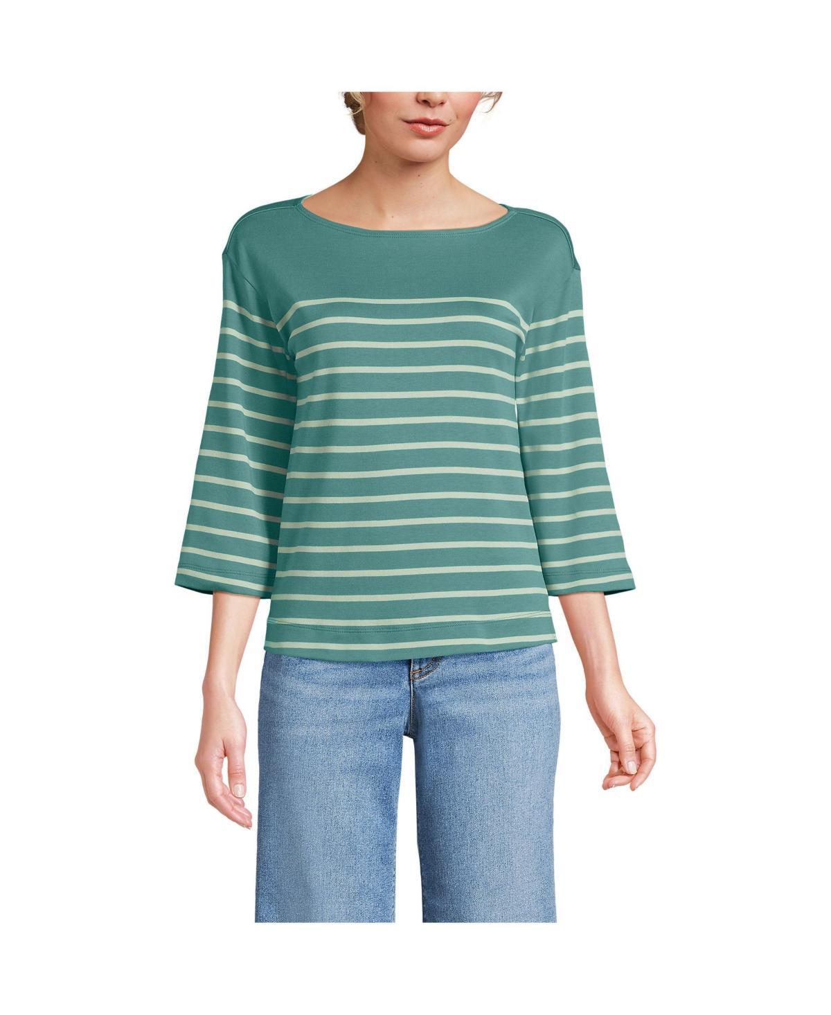 Lands End Womens 3/4 Bell Sleeve Supima T-shirt Product Image