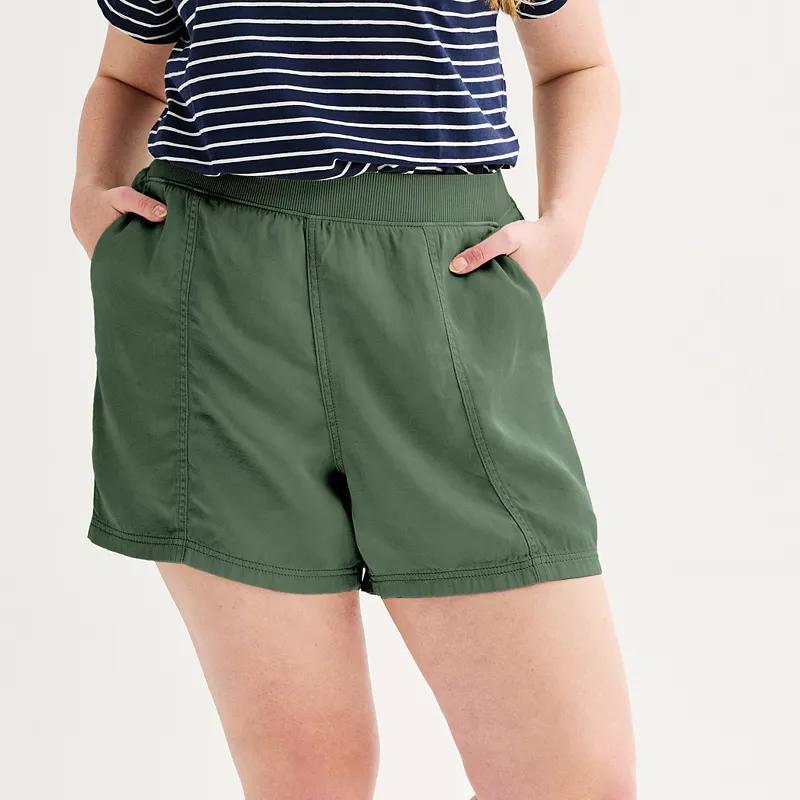 Plus Size Sonoma Goods For Life Comfort Waist Shorts, Womens Product Image