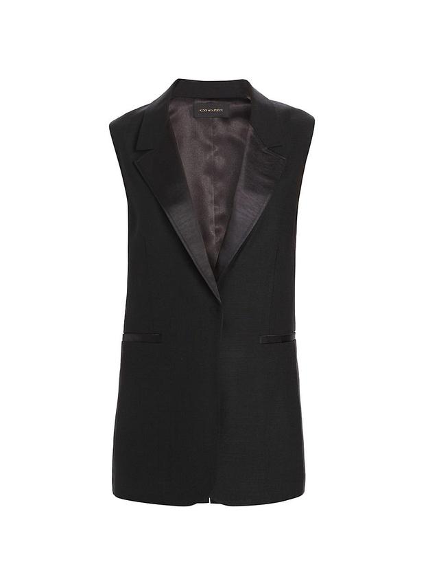 Womens Helena Satin Lapel Vest Product Image