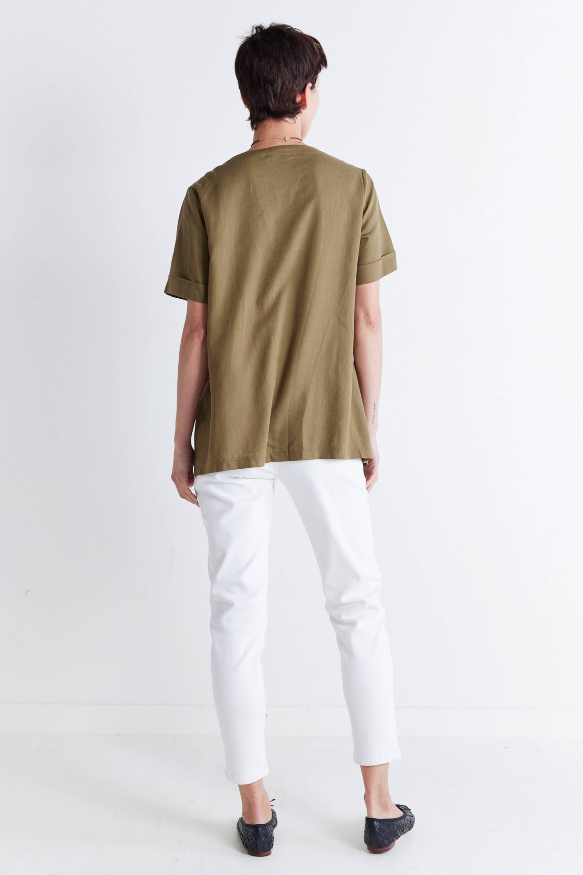 Breezy Asymmetric Linen Top Product Image