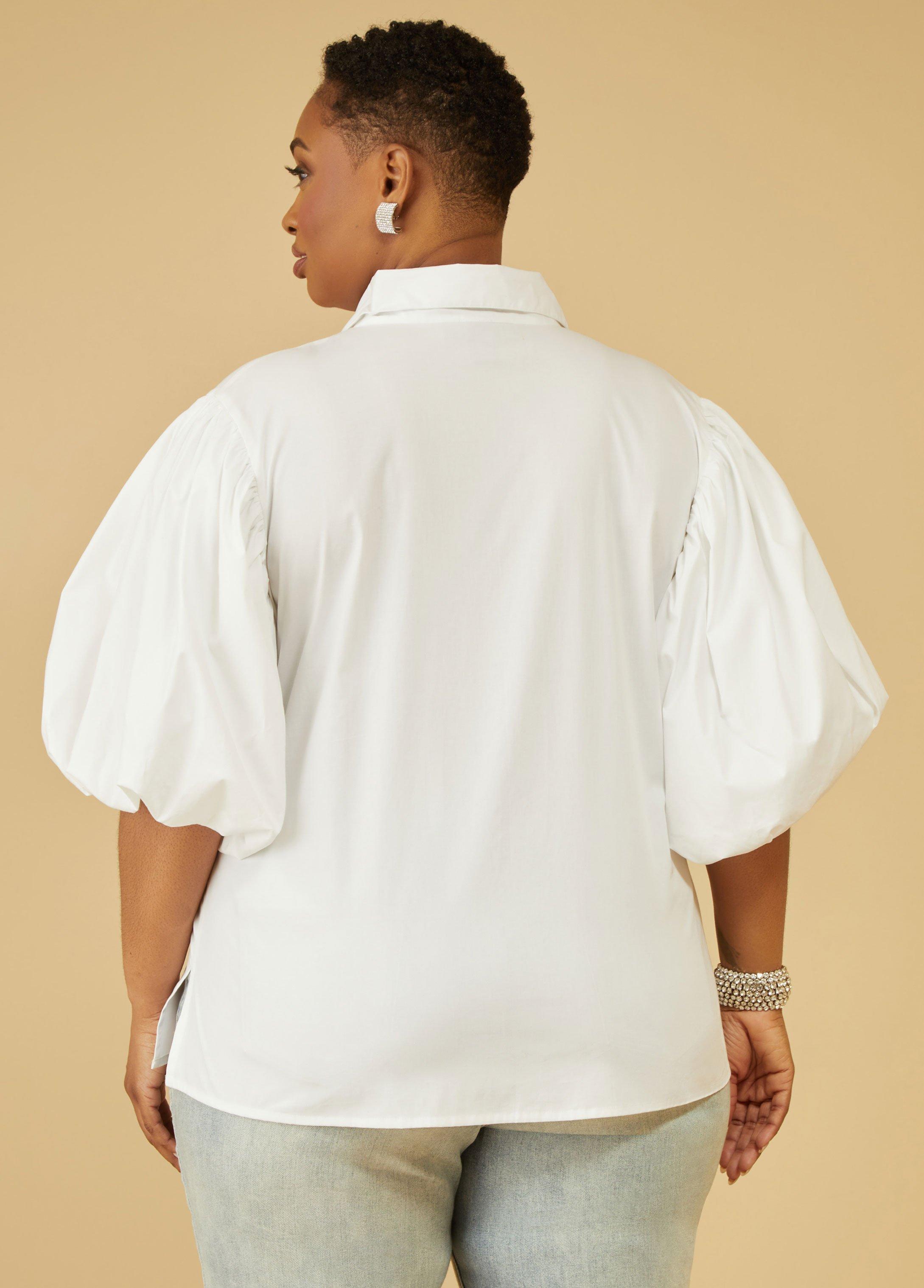 Crystal Puff Sleeved Shirt Product Image