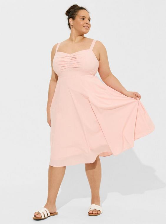 Midi Poplin Fit & Flare Dress product image