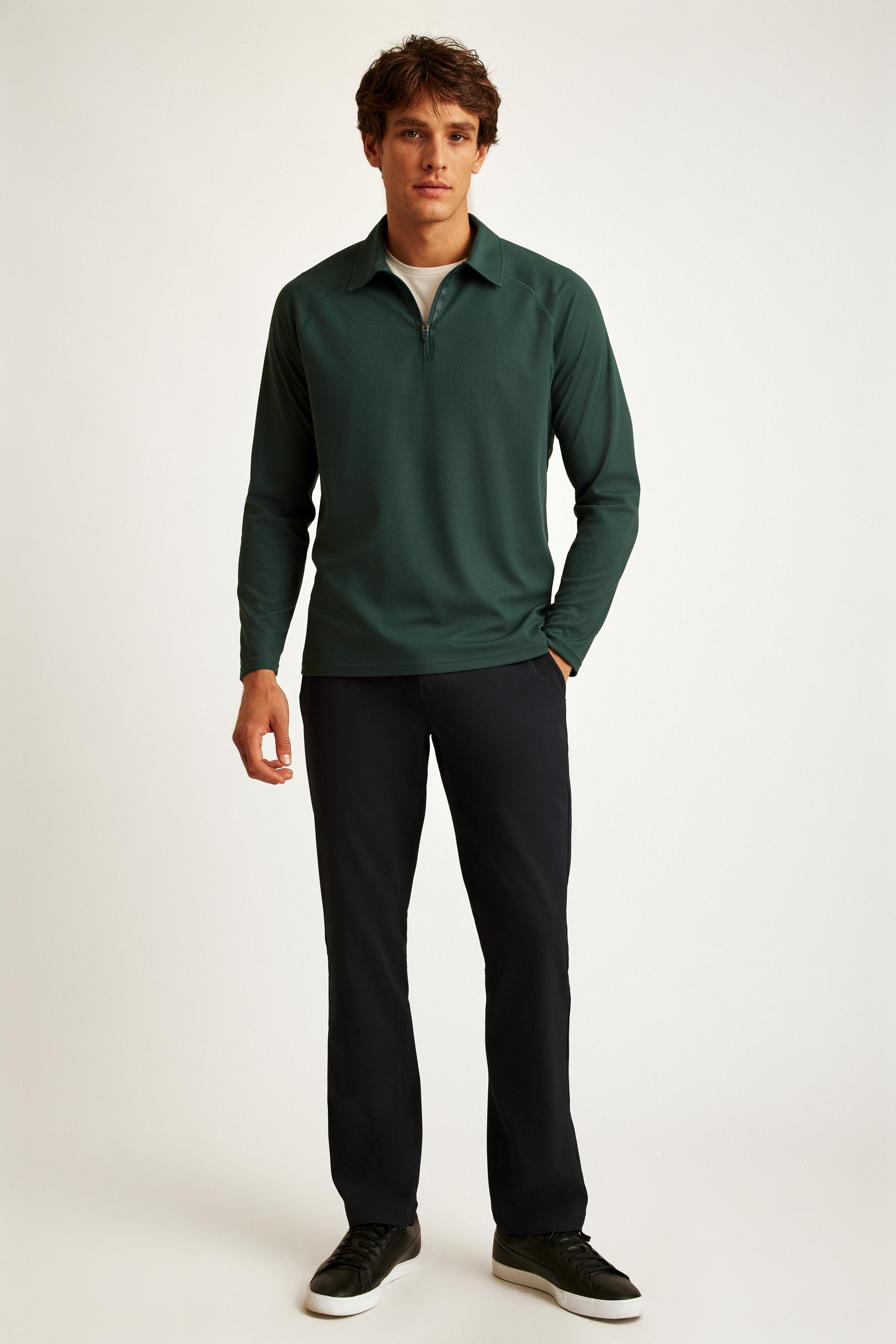 All Day Long Sleeve Zip Polo Product Image