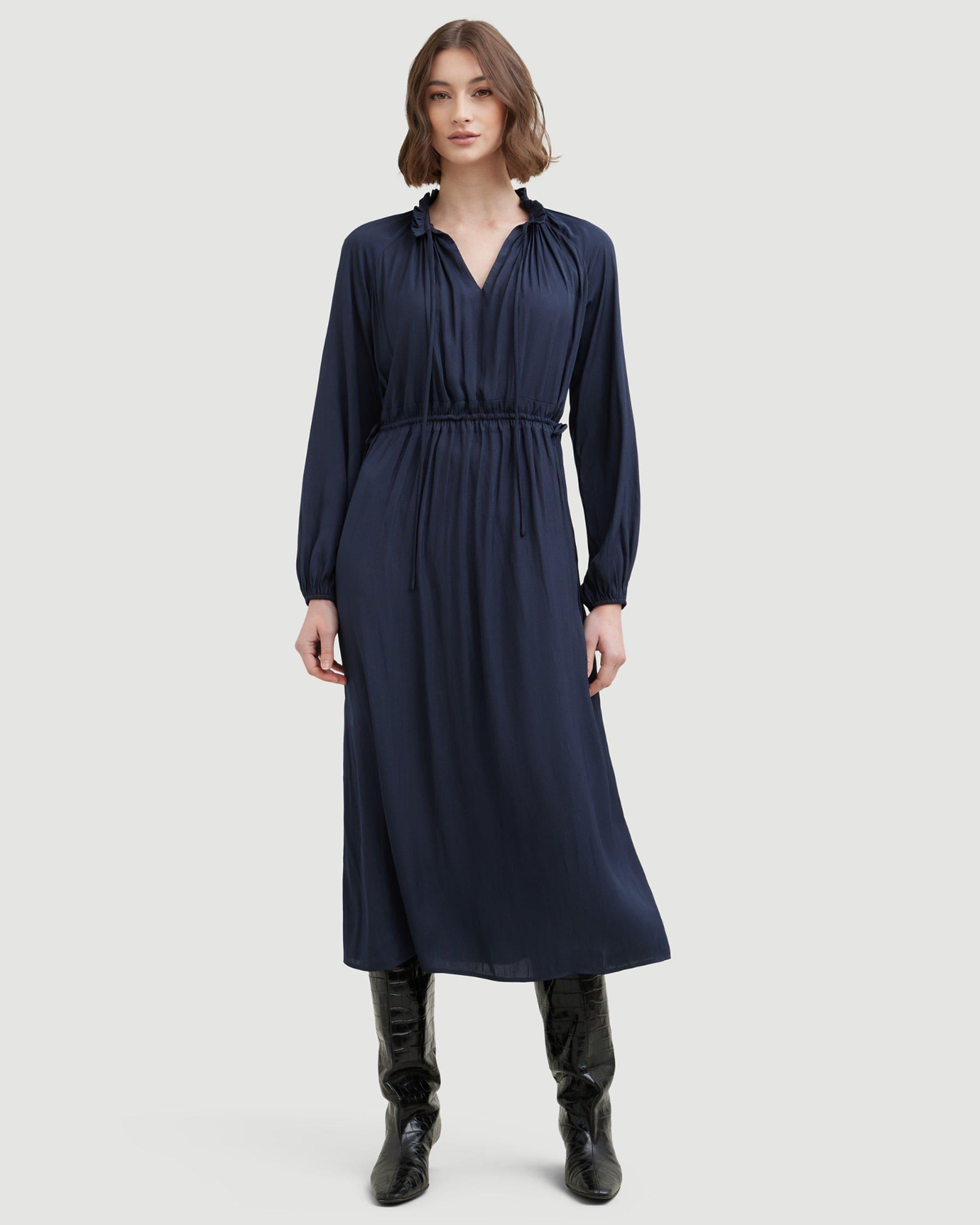 Magdalena Long Sleeve Plisse Dress Product Image