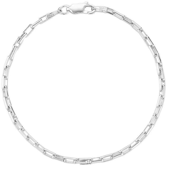 Sunkissed Sterling Square Link Bracelet, Womens Silver Tone Product Image