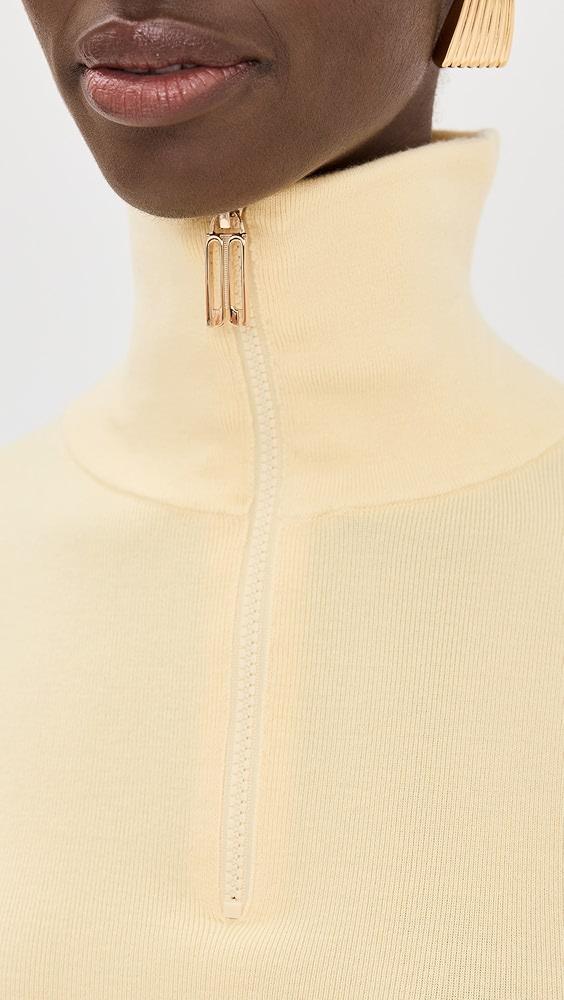 Victoria Beckham Half Zip High Neck Top | Shopbop Product Image