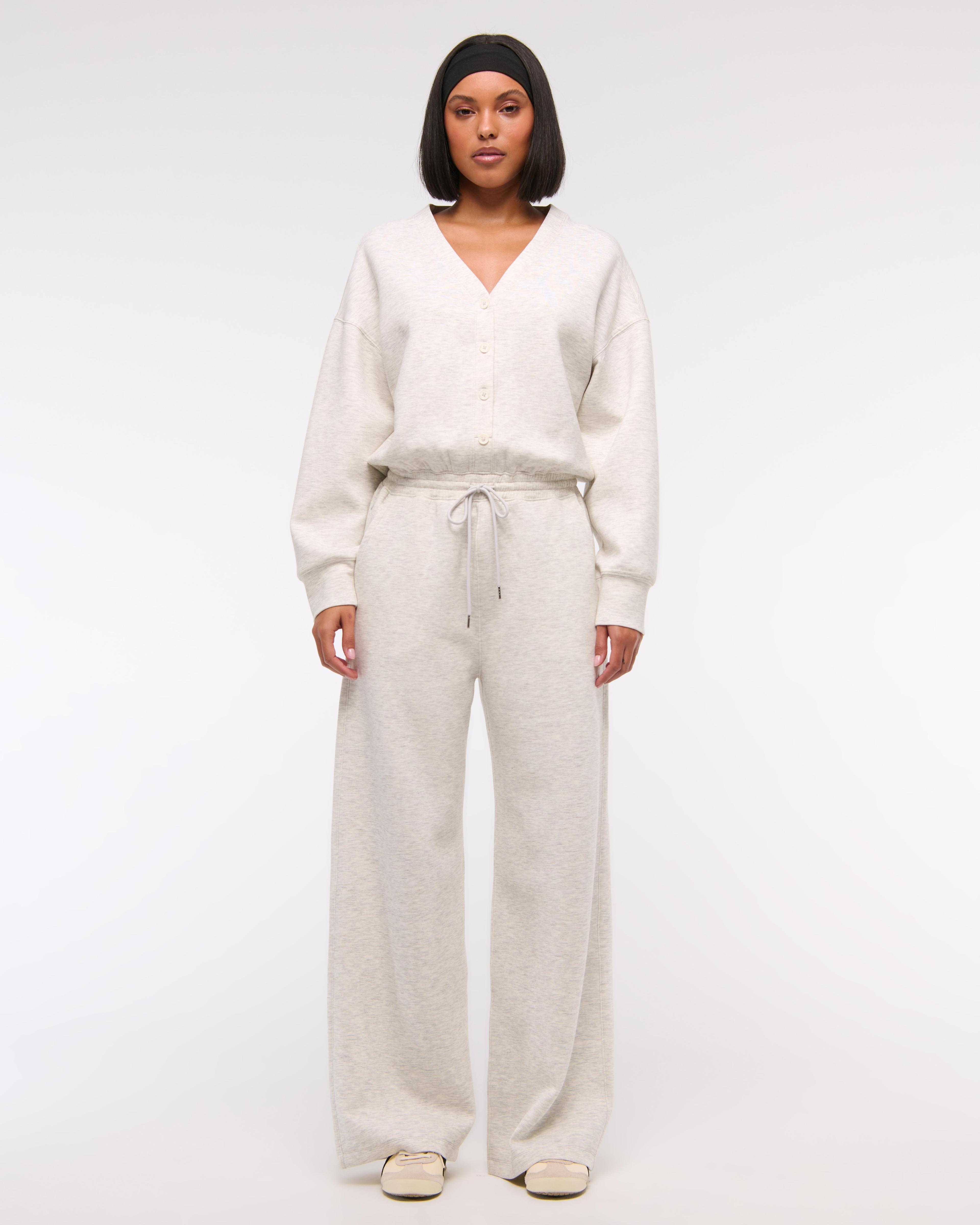 YPB neoKNIT Long-Sleeve Henley Jumpsuit Product Image