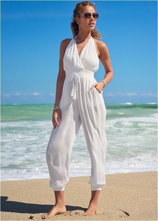 Tassel Jumpsuit Cover-Up Product Image