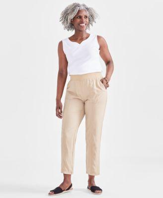 Petite Mid Rise Pull-On Ankle Pants, Created for Macy's Product Image