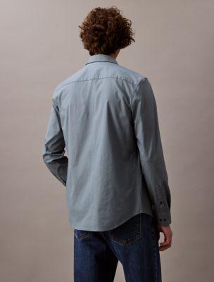 Cotton Blend Classic Button-Down Shirt Product Image