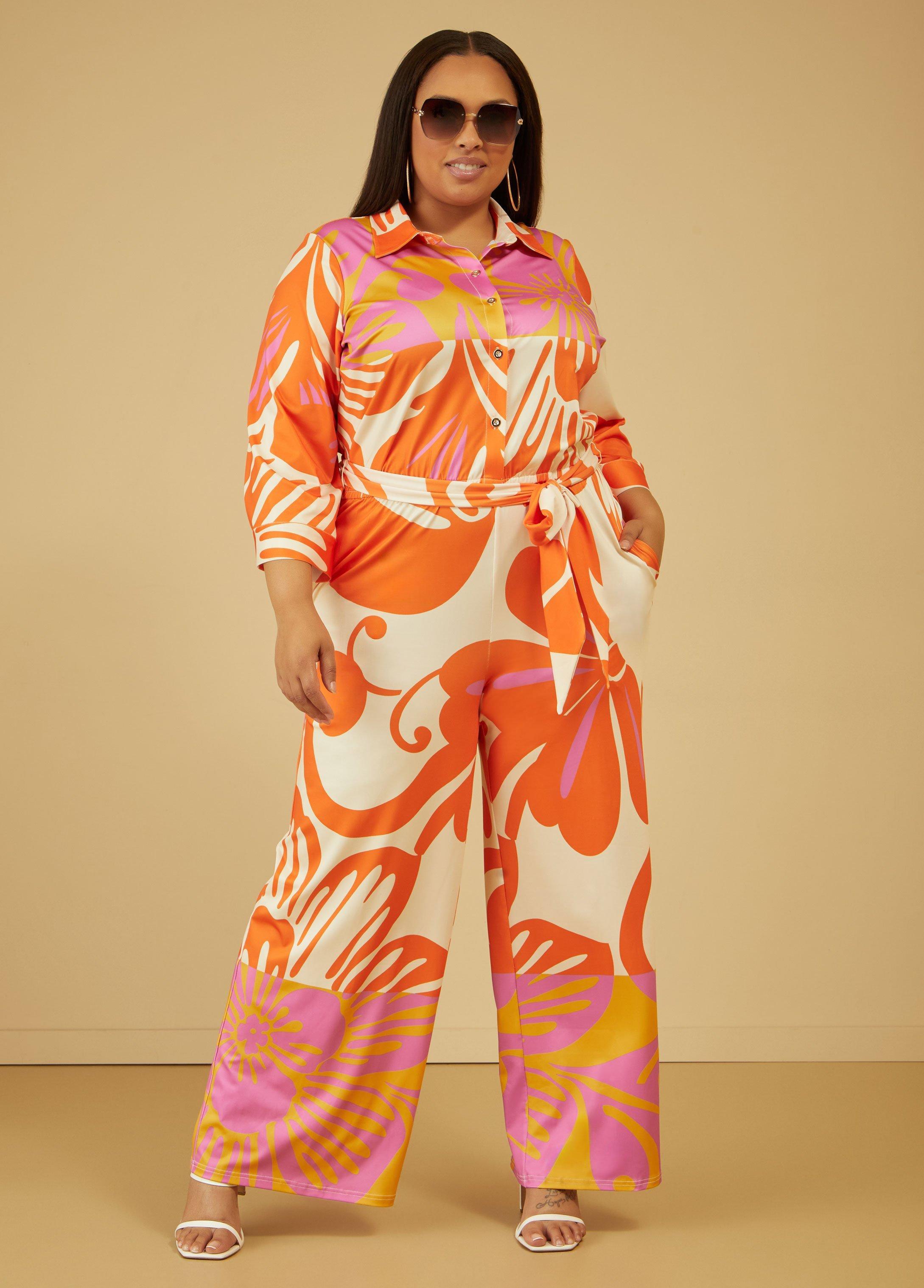 Swirl Print Wide Leg Jumpsuit Product Image