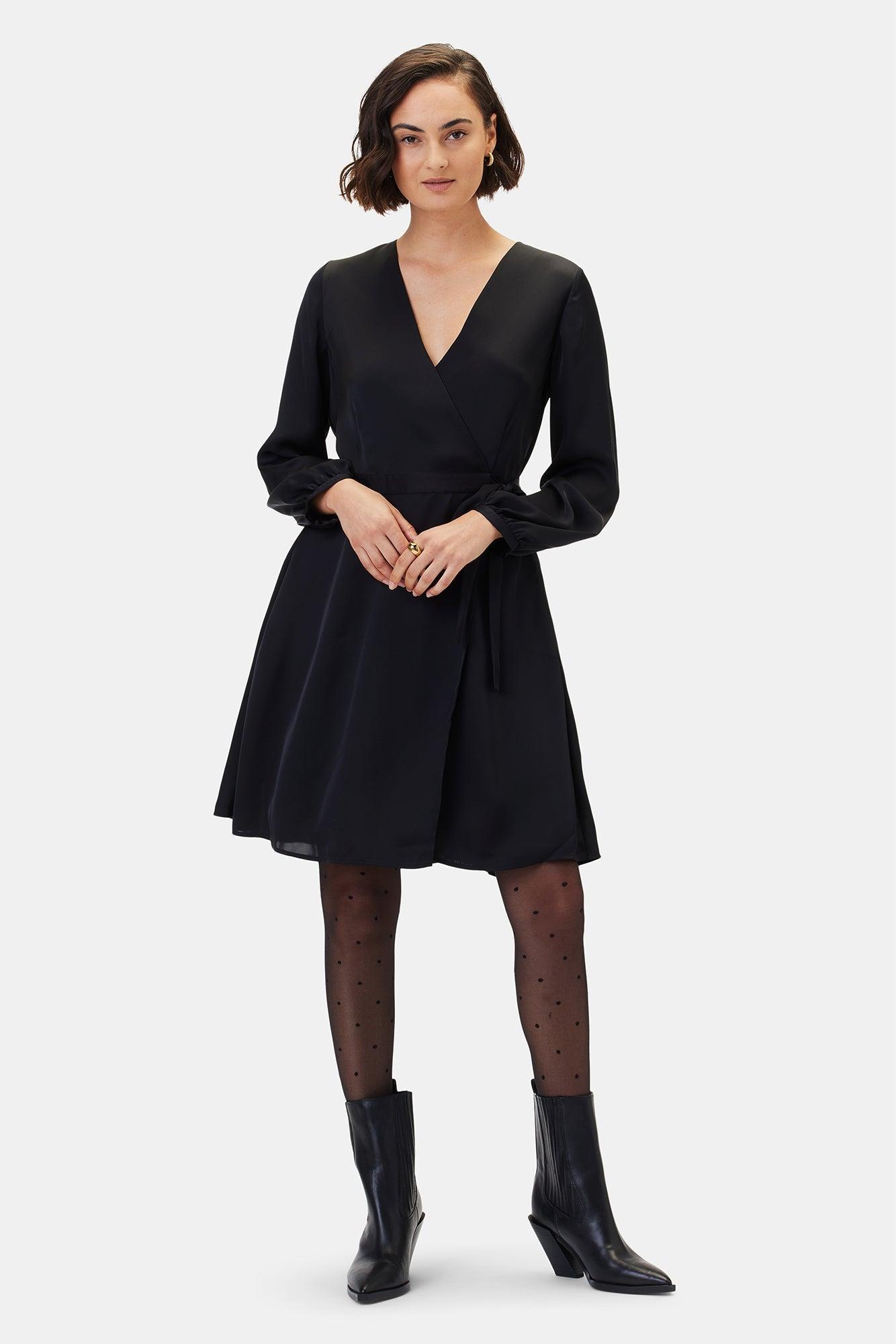 Ivy Long Sleeve Dress - Black - ReAmour Product Image